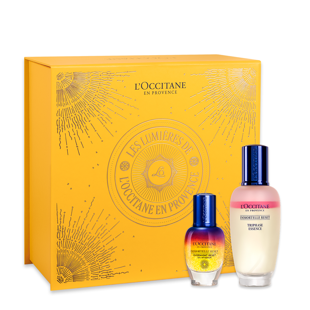 Essência Facial Trifásica e Sérum Immortelle Overnight Reset | L